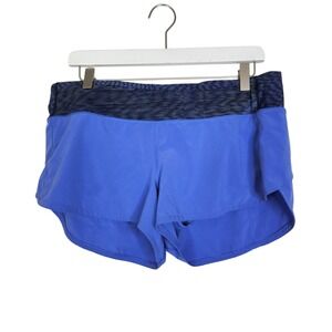 LULUMEON Speed Up Shorts Womens‎ 10 Blue Gray Running Shorts Athletic Workout